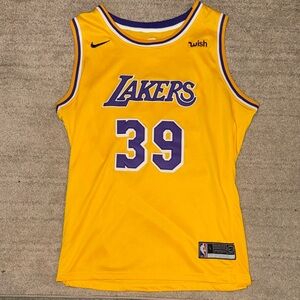 Nike Lakers Gold and Purple Jersey Howard